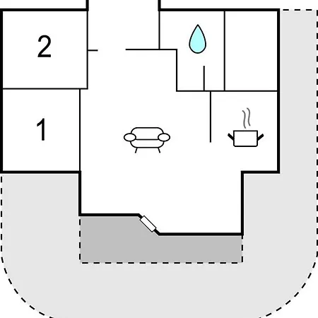 Casa Fronte Mare Con 2 Camere Da Letto A Væggerløse *